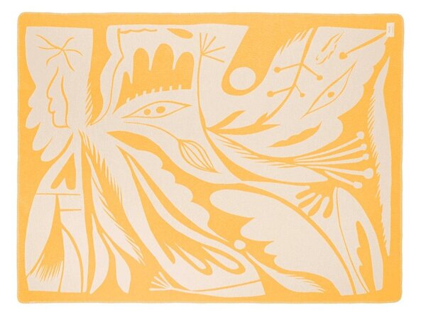 Жълто одеяло 165x200 cm Lino – noo.ma