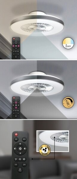 Rabalux - LED Димируема таванна лампа с вентилатор LED/40W/230V + д.у