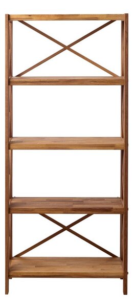 Стелаж от масивен дъб в естествен цвят 70x161 cm X-Shelf – Unique Furniture