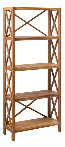 Стелаж от масивен дъб в естествен цвят 70x161 cm X-Shelf – Unique Furniture