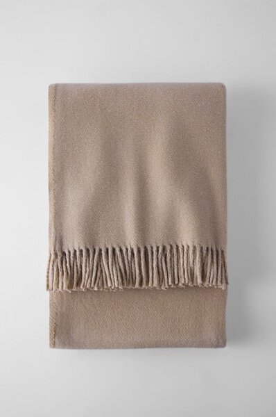Кафяво одеяло със съдържание на памук Basics, 140 x 180 cm Plain - Euromant