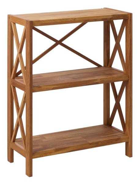 Стелаж от масивен дъб в естествен цвят 70x87 cm X-Shelf – Unique Furniture