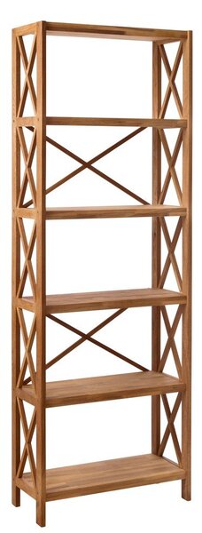 Стелаж от масивен дъб в естествен цвят 70x198 cm X-Shelf – Unique Furniture