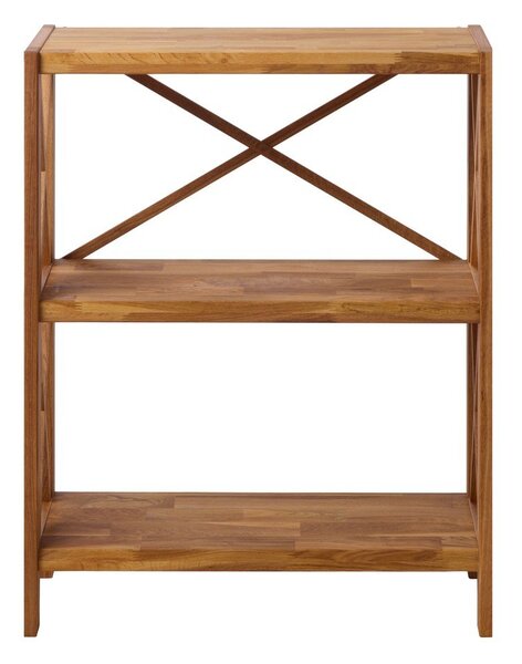 Стелаж от масивен дъб в естествен цвят 70x87 cm X-Shelf – Unique Furniture