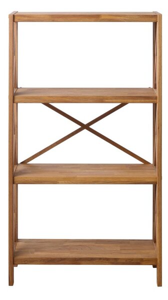 Стелаж от масивен дъб в естествен цвят 70x124 cm X-Shelf – Unique Furniture