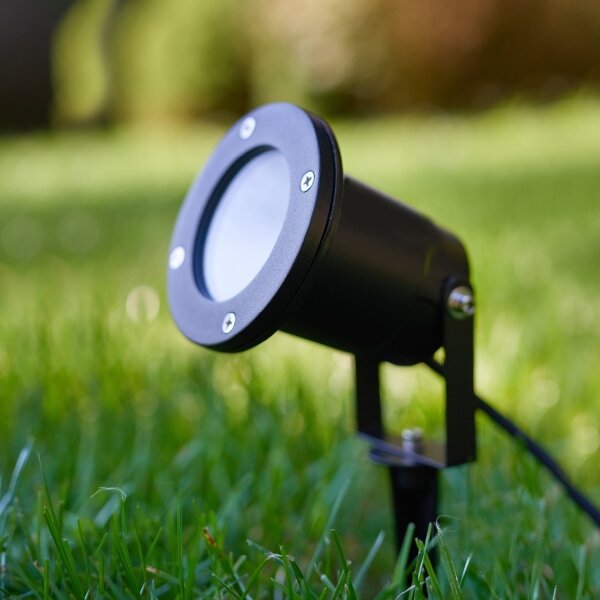 LED RGBW димируема външна лампа BLAKE 1xGU10/4,8W/230V IP65 + дистанционно управление