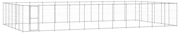 VidaXL Външна клетка за куче, поцинкована стомана, 79,86 м²