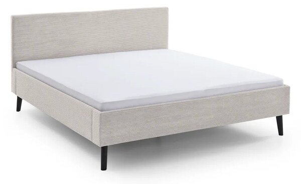 Бежово двойно легло 180x200 cm тапицирано без ламелно дъно Avola – Meise Möbel