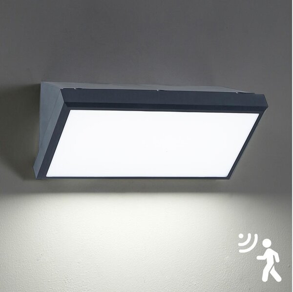 Brilagi - LED външно стенно осветително тяло с датчик TRIANGLE LED/20W/230V антрацит
