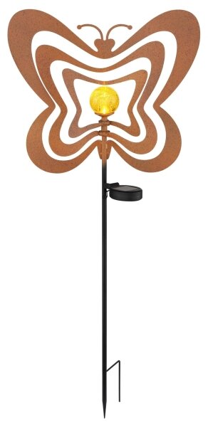 Globo 36581R - LED соларно осветително тяло LED/0,06W/3V IP44 ръждясала пеперуда