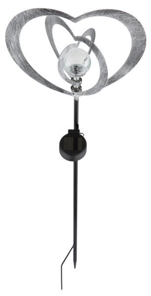 Globo 36580 - LED соларно осветително тяло LED/0,06W/3V IP44 сребърно сърце