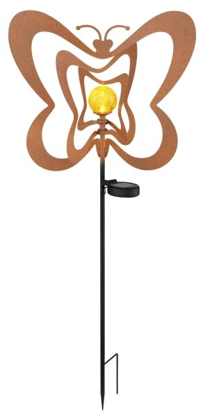 Globo 36581R - LED соларно осветително тяло LED/0,06W/3V IP44 ръждясала пеперуда