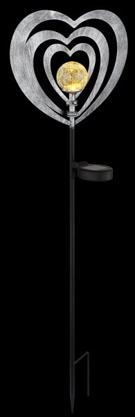Globo 36580 - LED соларно осветително тяло LED/0,06W/3V IP44 сребърно сърце