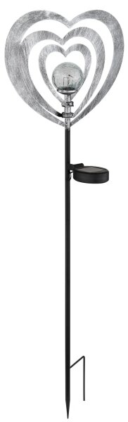 Globo 36580 - LED соларно осветително тяло LED/0,06W/3V IP44 сребърно сърце