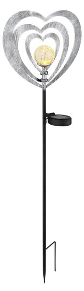Globo 36580 - LED соларно осветително тяло LED/0,06W/3V IP44 сребърно сърце