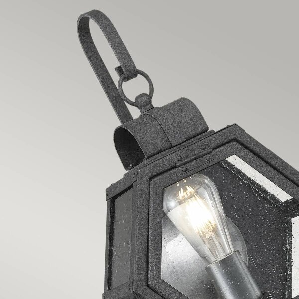 Quintiesse QN-HEATH-S-MB - Външен стенен осветител HEATH S 1xE27/60W/230V IP44 черен