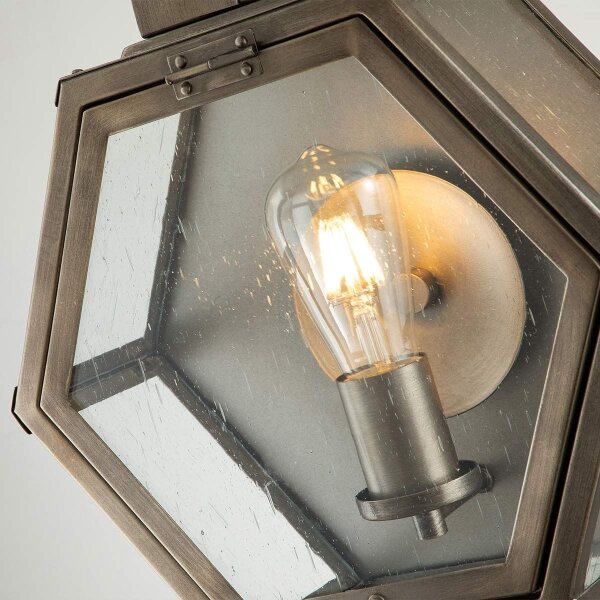 Quintiesse QN-HEATH-M-BU - Външно стенно осветително тяло HEATH M 1xE27/60W/230V IP44 бронзов