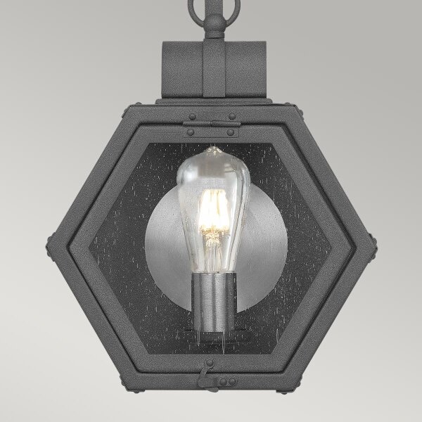 Quintiesse QN-HEATH-S-MB - Външен стенен осветител HEATH S 1xE27/60W/230V IP44 черен