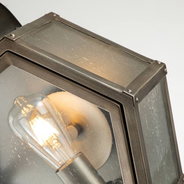 Quintiesse QN-HEATH-M-BU - Външно стенно осветително тяло HEATH M 1xE27/60W/230V IP44 бронзов