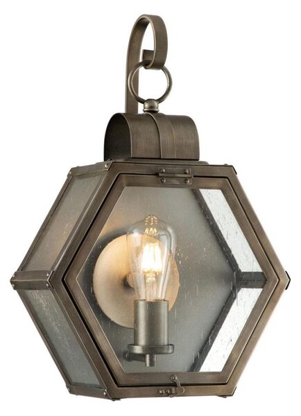 Quintiesse QN-HEATH-M-BU - Външно стенно осветително тяло HEATH M 1xE27/60W/230V IP44 бронзов
