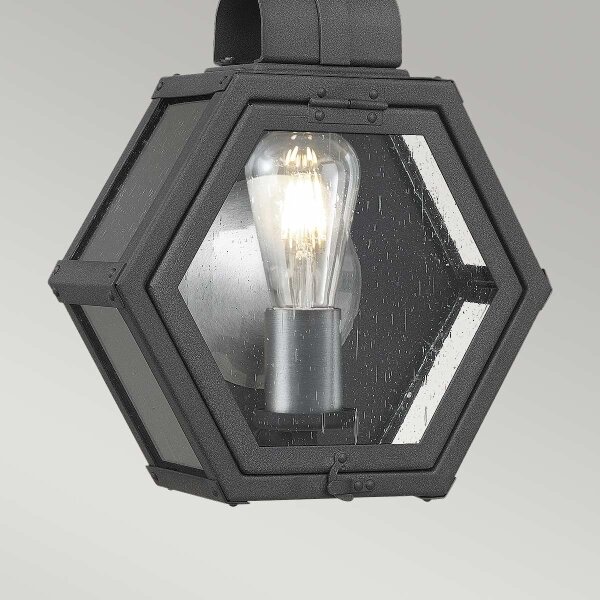 Quintiesse QN-HEATH-S-MB - Външен стенен осветител HEATH S 1xE27/60W/230V IP44 черен