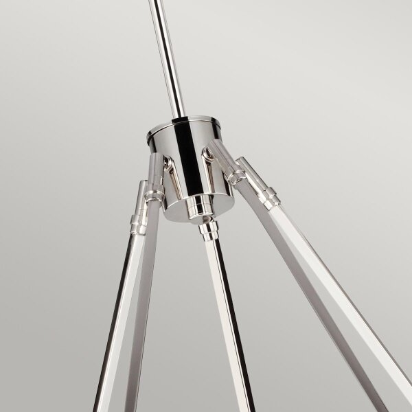 Quintiesse QN-HARPER5 - Полилей на тръба HARPER 5xE14/60W/230V лъскав хром/опушено стъкло