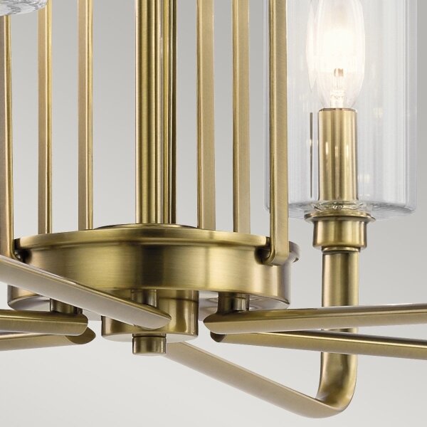 Quintiesse QN-KIMROSE6-BNB - Полилей на тръба KIMROSE 6xE14/40W/230V златист