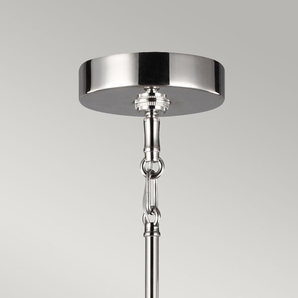 Quintiesse QN-HARPER7 - Полилей на тръба HARPER 7xE14/60W/230V, лъскав хром/димчато стъкло
