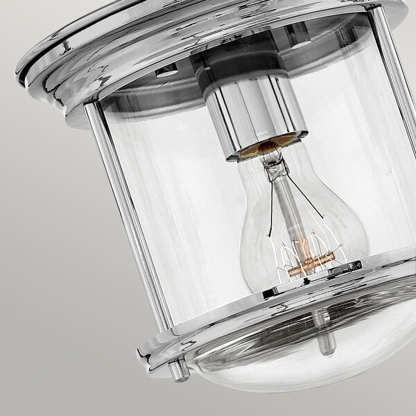 Quintiesse QN-HADRIAN-MINI-F-CM-CLEAR - Външно таванно осветително тяло HADRIAN 1xE27/60W/230V IP44