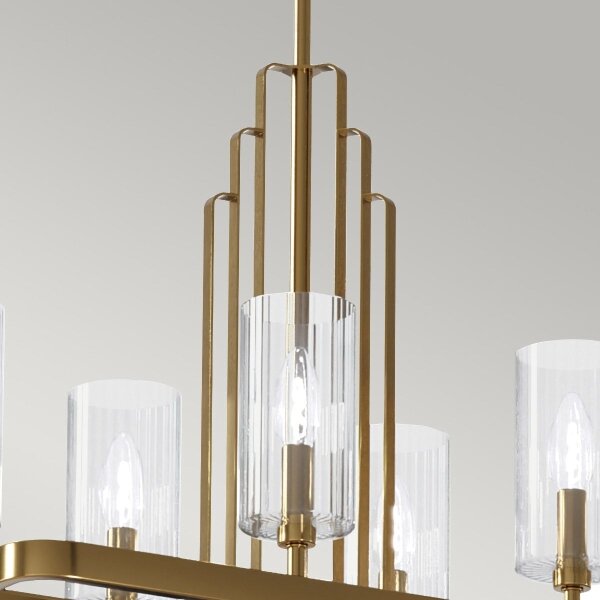 Quintiesse QN-KIMROSE10-BNB - Висящ полилей KIMROSE на тръба 10xE14/40W/230V златист