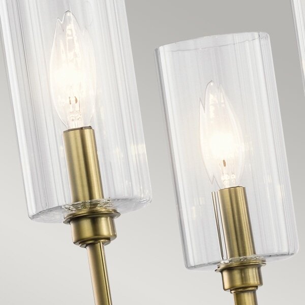 Quintiesse QN-KIMROSE6-BNB - Полилей на тръба KIMROSE 6xE14/40W/230V златист