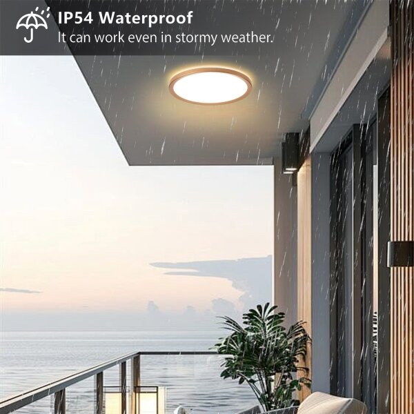 Brilagi - плафон за баня ULTRA SLIM LED/24W/230V Ø 42 см розово злато IP54