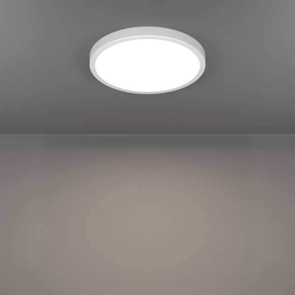 Eglo 901377 - LED RGBW димируем таванен плафон с опушено стъкло FUEVA-Z LED/14,3W/230V 27,8cm IP44 бял