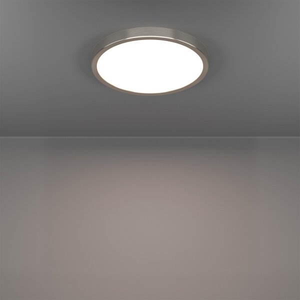 Eglo 901382 -LED RGBW димируемо плафонно осветително тяло с опушено стъкло FUEVA-Z LED/14,3W/230V 27,8cm IP44 хром
