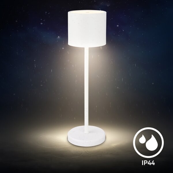 Briloner 7521016 - Димируема LED настолна лампа SIGO 2,5W/5V IP44 2600 mAh бяла
