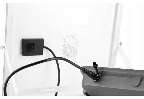 LED димируем соларен прожектор LED/50W/3,2V 5000K 6000 mAh IP65 черен + ДУ