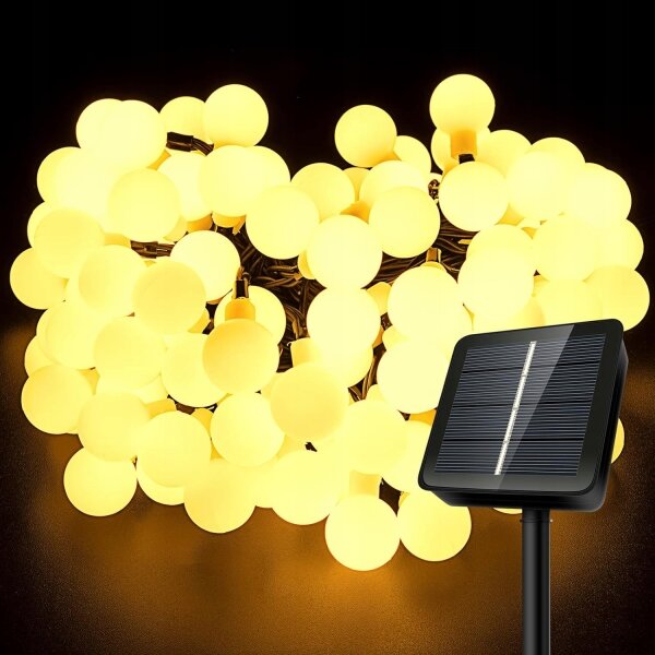 LED соларна декоративна гирлянда 30xLED/8 функции 500 mAh 6,5 m IP67 топло бяло