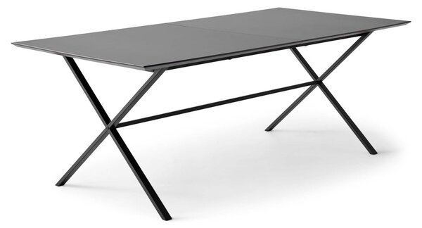 Черна сгъваема трапезна маса с черен плот за маса 100x210 cm Meza – Hammel Furniture