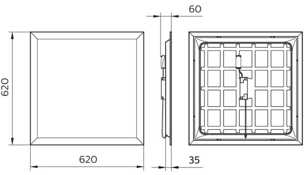 Philips - LED панел за окачен таван PROJECTLINE LED/36W/230V 62x62 cm