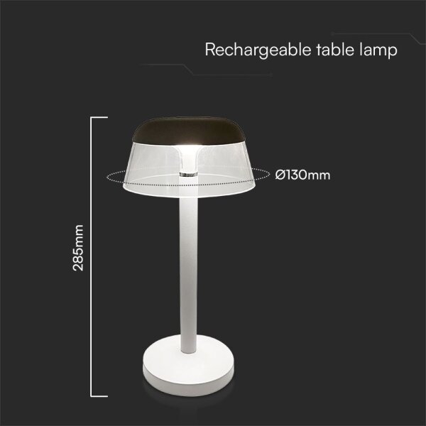 LED Димируема акумулаторна настолна сензорна лампа LED/3W/5V 3000-6000K бял