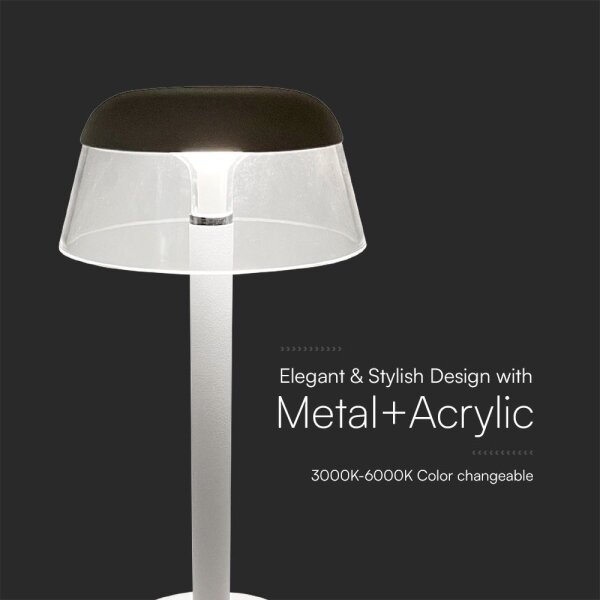 LED Димируема акумулаторна настолна сензорна лампа LED/3W/5V 3000-6000K бял