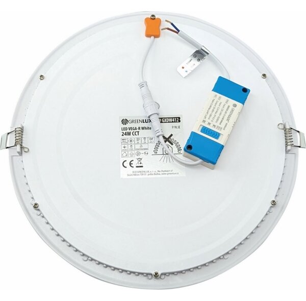 LED Лампа за окачен таван VEGA LED/24W/230V 2900/3900/5800K Ø 30 см бял