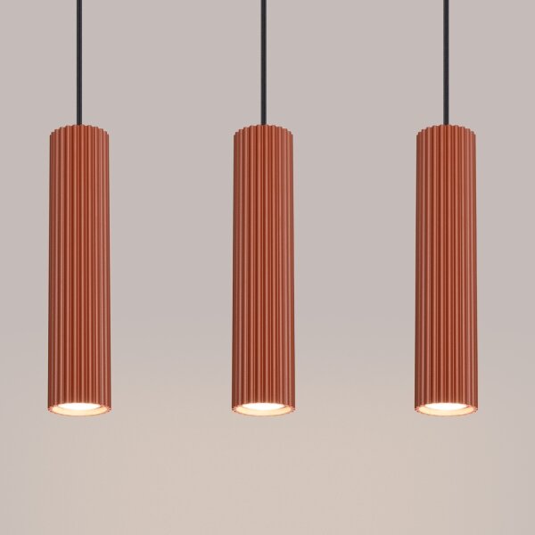 Sollux SL.1632 - Пендел KARBON 3xGU10/10W/230V червен