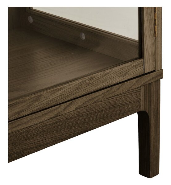 Тъмнокафява витрина от декор от дъб 47x180x40 cm Zamora – House Nordic