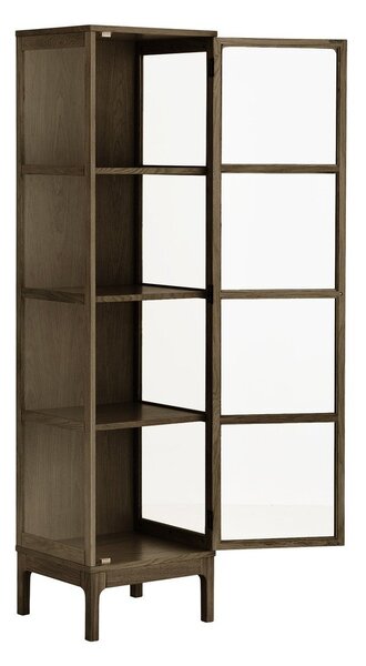 Тъмнокафява витрина от декор от дъб 47x180x40 cm Zamora – House Nordic