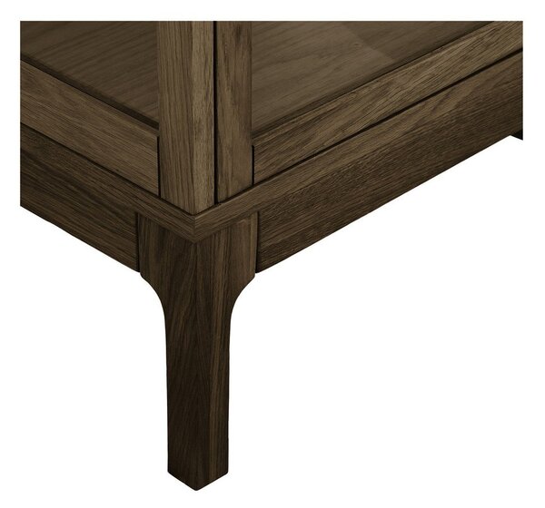 Тъмнокафява витрина от декор от дъб 47x180x40 cm Zamora – House Nordic