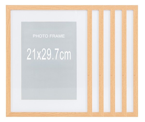 Рамка 5 бр. в естествен цвят 21x30 cm Marbella – House Nordic