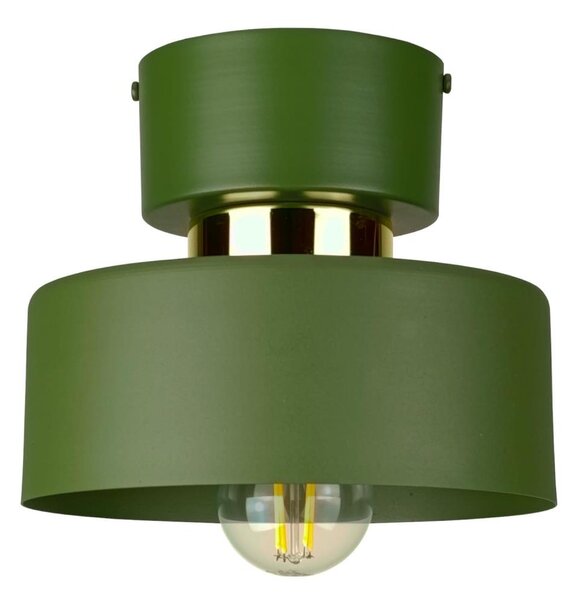 Плафон IGNIA 1xE27/60W/230V зелен/златен