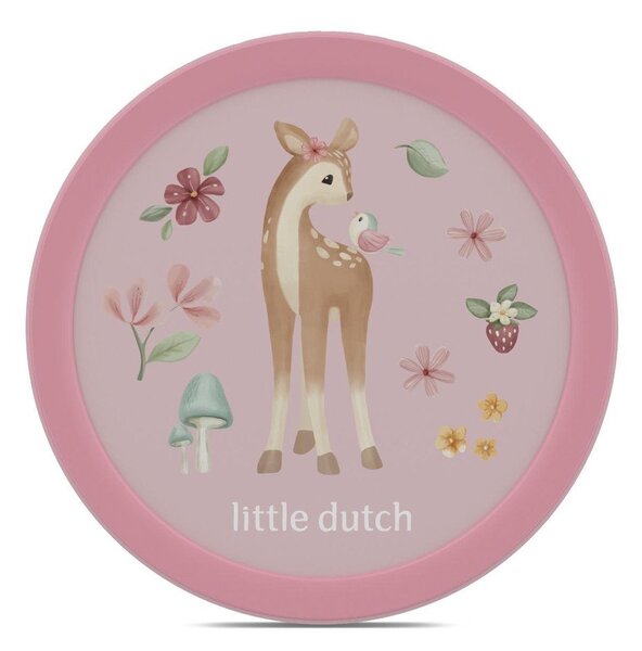 Светлорозова пластмасова детска кутия за храна Fairy Garden by Little Dutch – Mepal