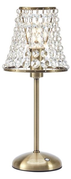 Markslöjd 109125 - димируема презареждаема LED настолна лампа LIORA 1xE14/2W/2000 mAh месинг